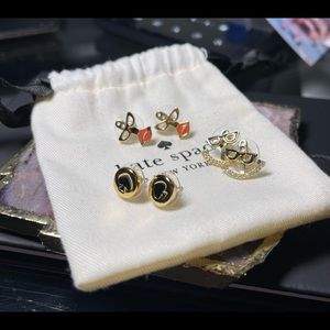 Set of 3 Kate Spade earrings.